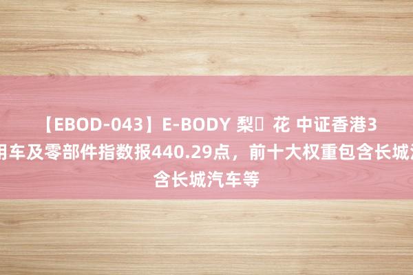 【EBOD-043】E-BODY 梨々花 中证香港300乘用车及零部件指数报440.29点，前十大权重包含长城汽车等