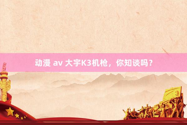 动漫 av 大宇K3机枪，你知谈吗？