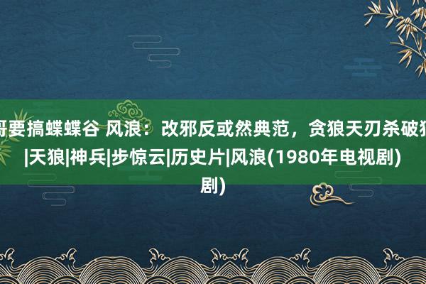 哥要搞蝶蝶谷 风浪：改邪反或然典范，贪狼天刃杀破狼|天狼|神兵|步惊云|历史片|风浪(1980年电视剧)